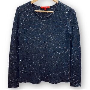 Narciso Rodriguez black sparkle sequin sweater XS long sleeve